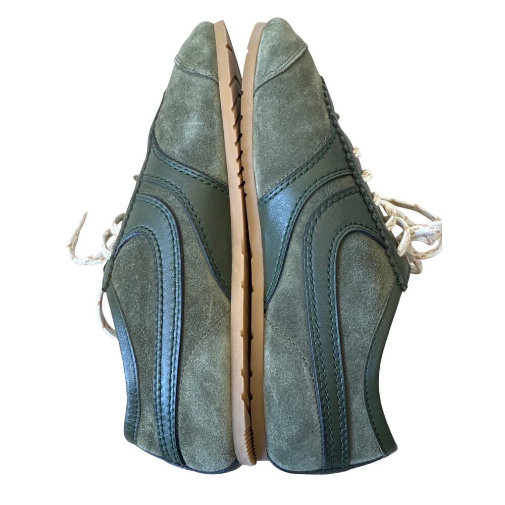 Dries Van Noten Dustin Suede Green Low Top  Sneakers Size 38 - Picture 6 of 8